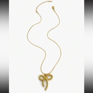 Anthropologie Bow gold necklace